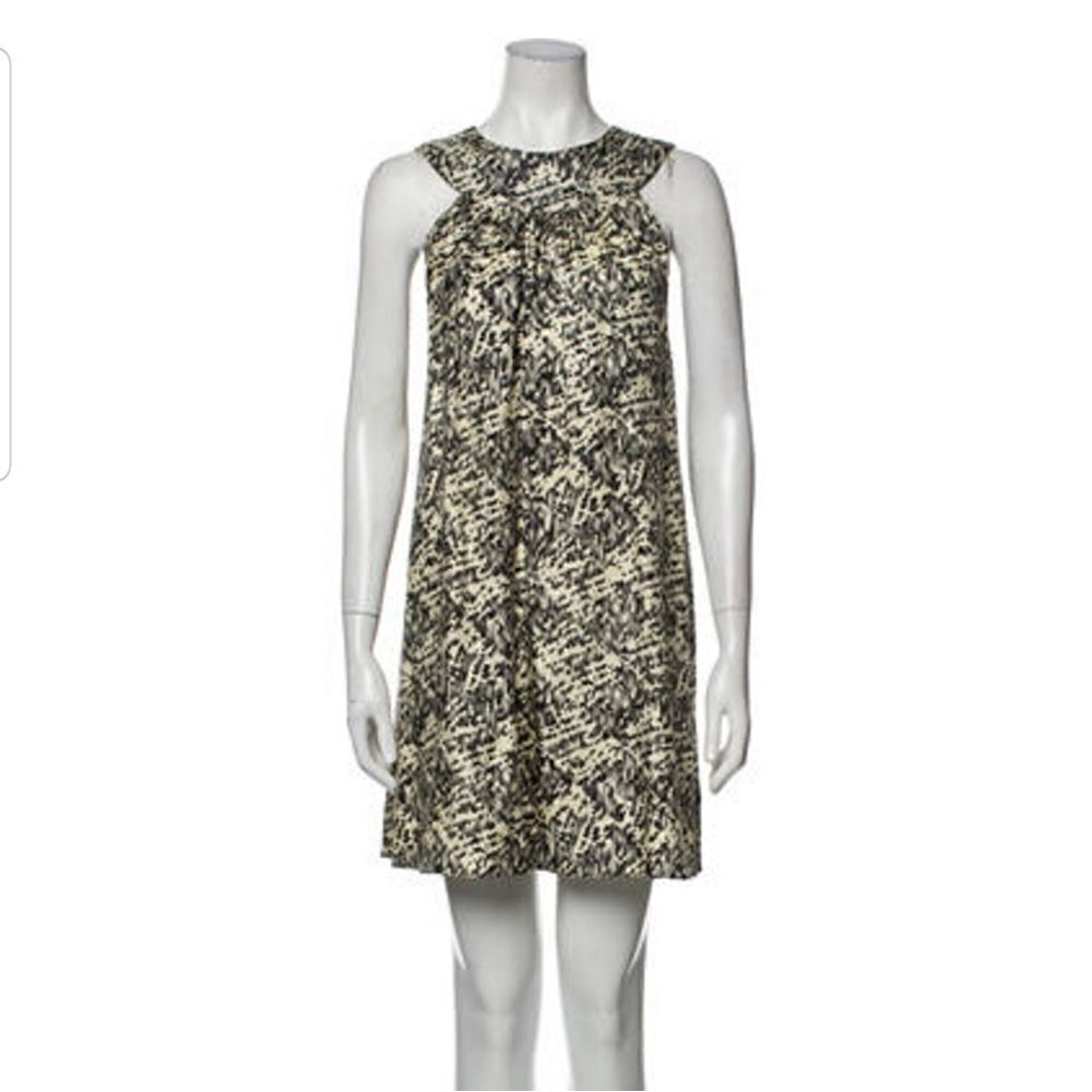 Jenni Kayne Cream & Black Silk Dress Sz Small